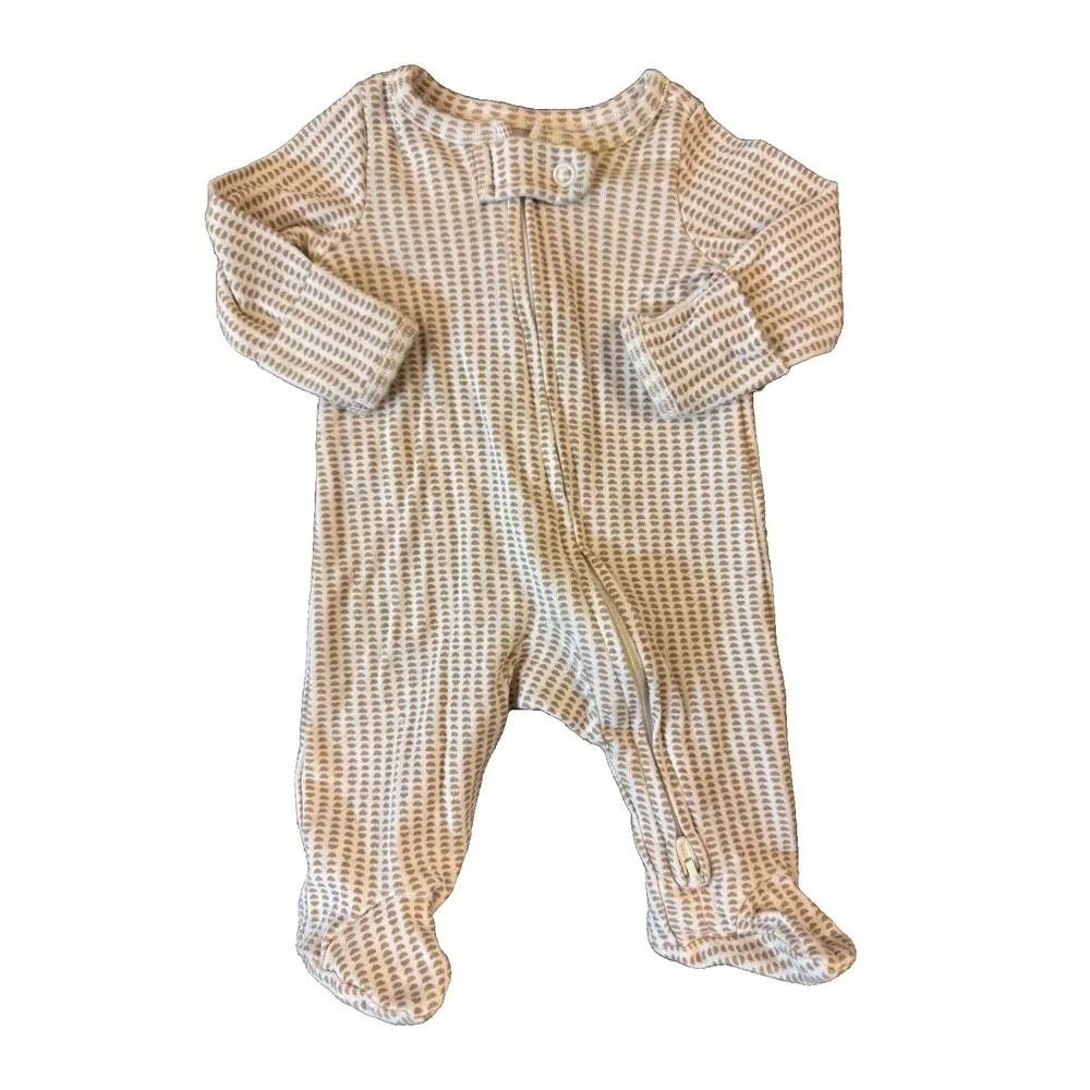 Carters Preemie Baby Boy Girl Unisex Sleeper Outfit Tan Neutral Reborn Doll